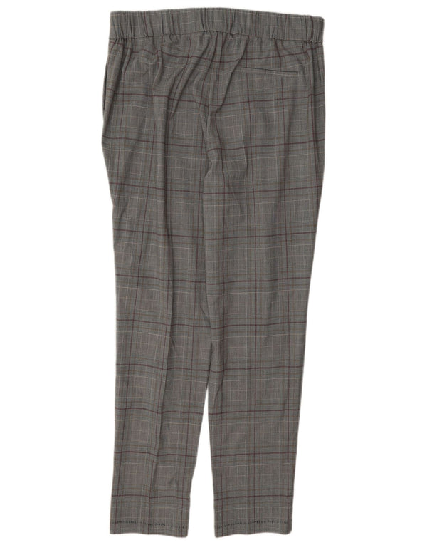 Pantaloni casual da donna Marks & Spencer UK 16 Large W38 L31 a quadri grigi