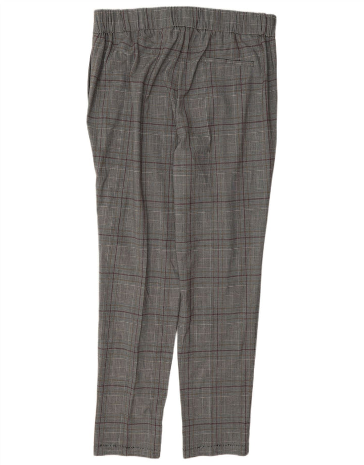 Pantaloni casual da donna Marks & Spencer UK 16 Large W38 L31 a quadri grigi
