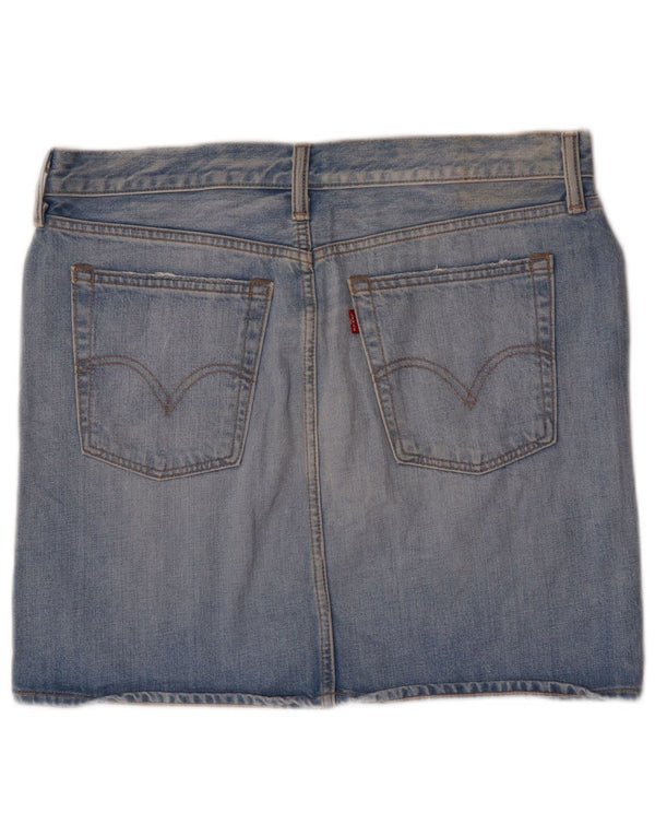 Mini gonna di jeans da donna Levi's W31 blu medio