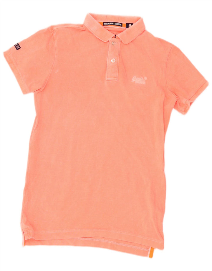 Polo da uomo Superdry in cotone rosa medio