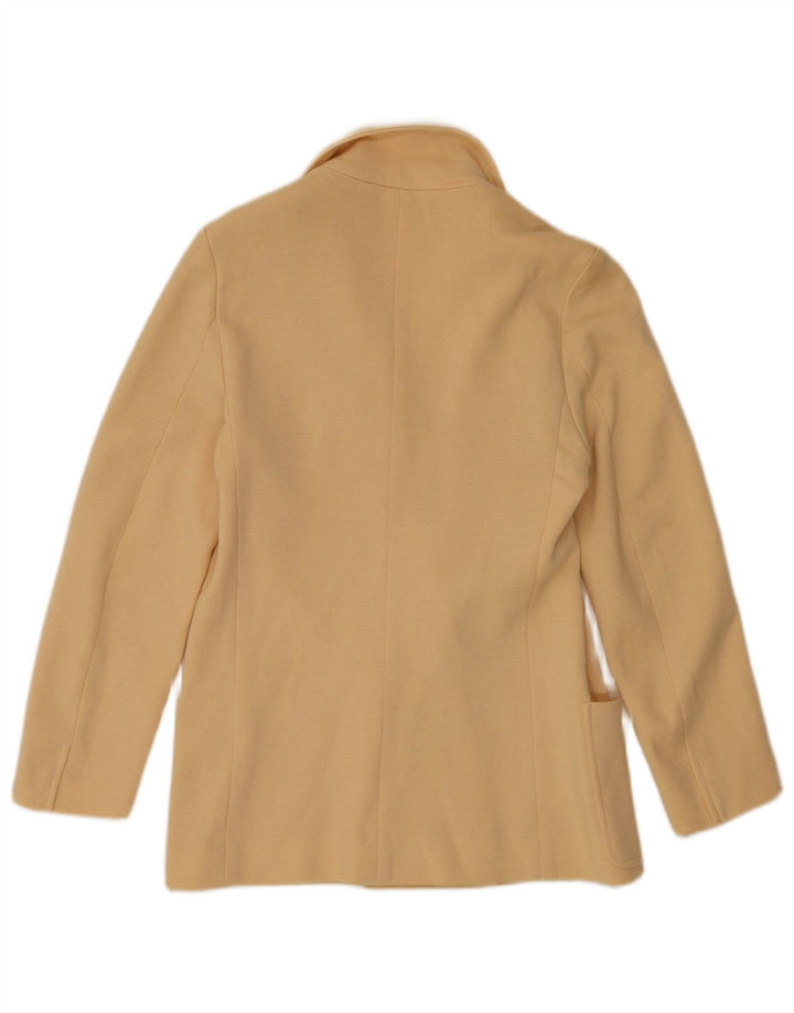 Giacca blazer doppiopetto in maglia da donna Gibi IT 44 Lana beige medio
