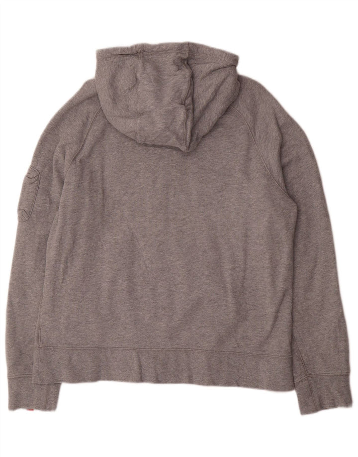 Felpa con cappuccio e zip Nike da uomo, grande, in cotone grigio