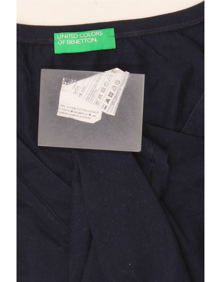 Canotta da donna Benetton UK 10 piccola in cotone blu navy