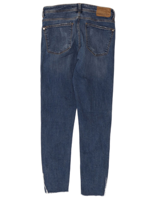 Jeans skinny corti da donna Zara EU 36 XS W26 L25 Blu