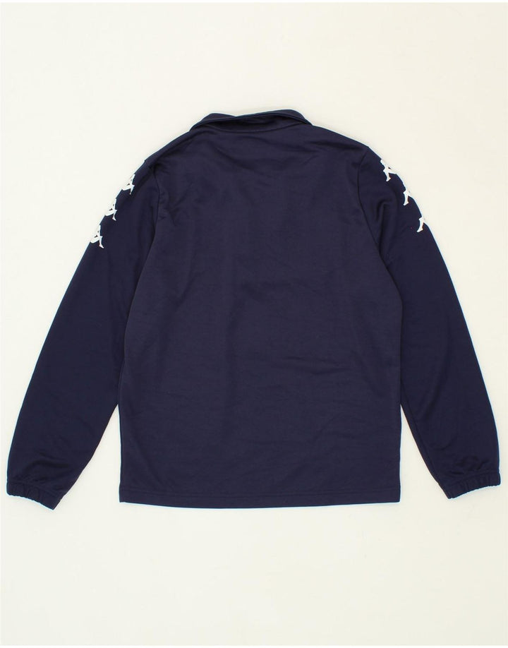 KAPPA Boys Graphic Zip Neck Pullover Tracksuit Top 11-12 Years Navy Blue Vintage Kappa and Second-Hand Kappa from Messina Hembry 