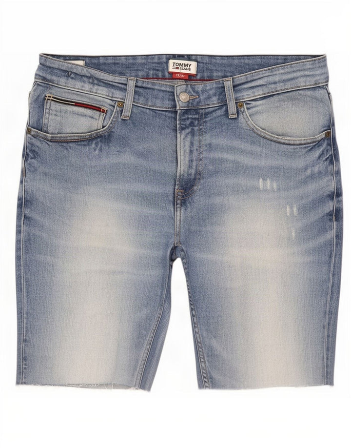 Pantaloncini di jeans slim Thavar da uomo Tommy Hilfiger W33 cotone blu medio