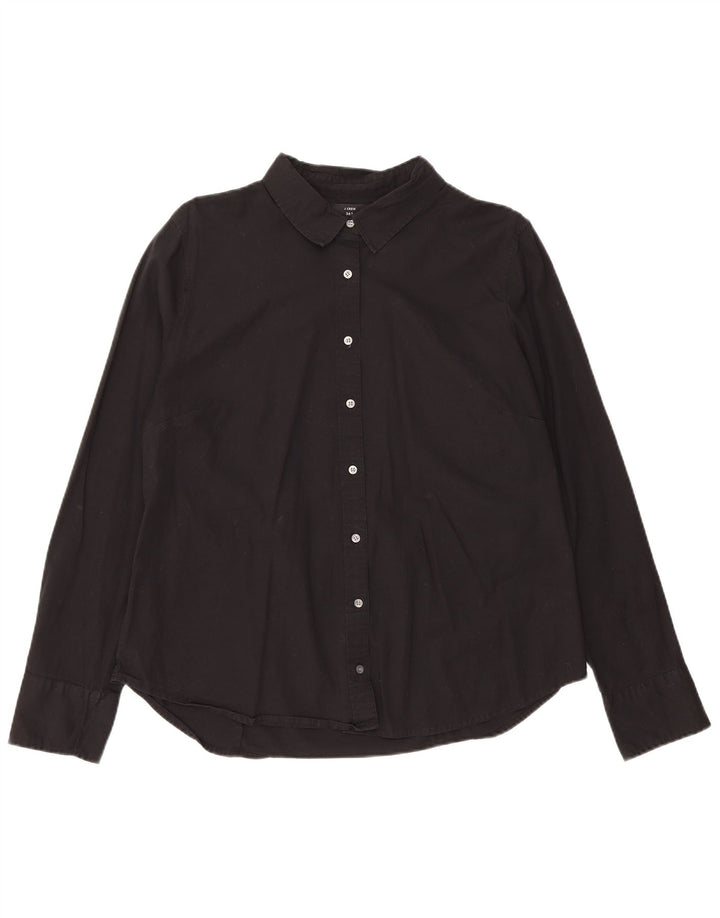 J. CREW Womens 365 Shirt US 16 2XL Black Cotton