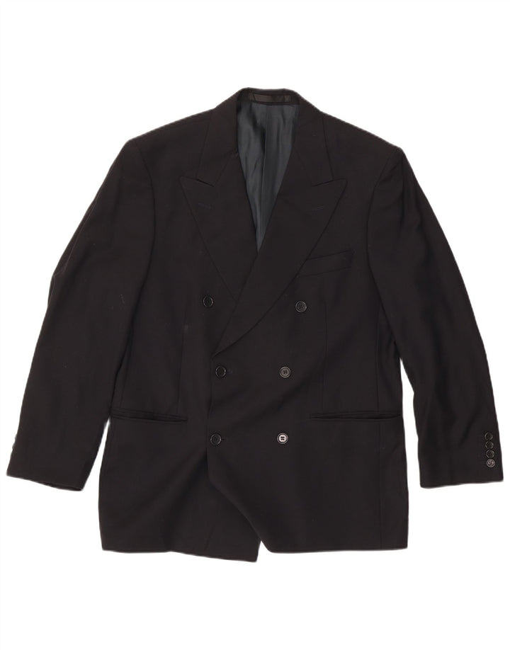Giacca blazer doppiopetto da uomo Marks & Spencer UK 40 medio blu navy