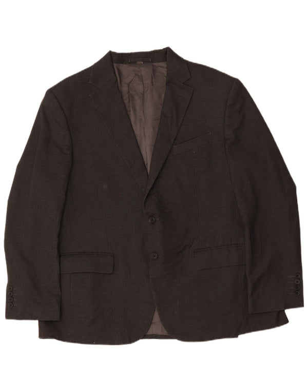 Giacca blazer da uomo a vestibilità regolare a 2 bottoni Marks & Spencer UK 44 2XL Grigia