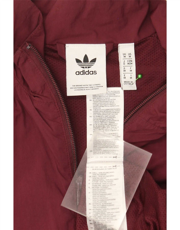 Giacca da ginnastica da uomo Adidas, giacca media, bordeaux, in nylon