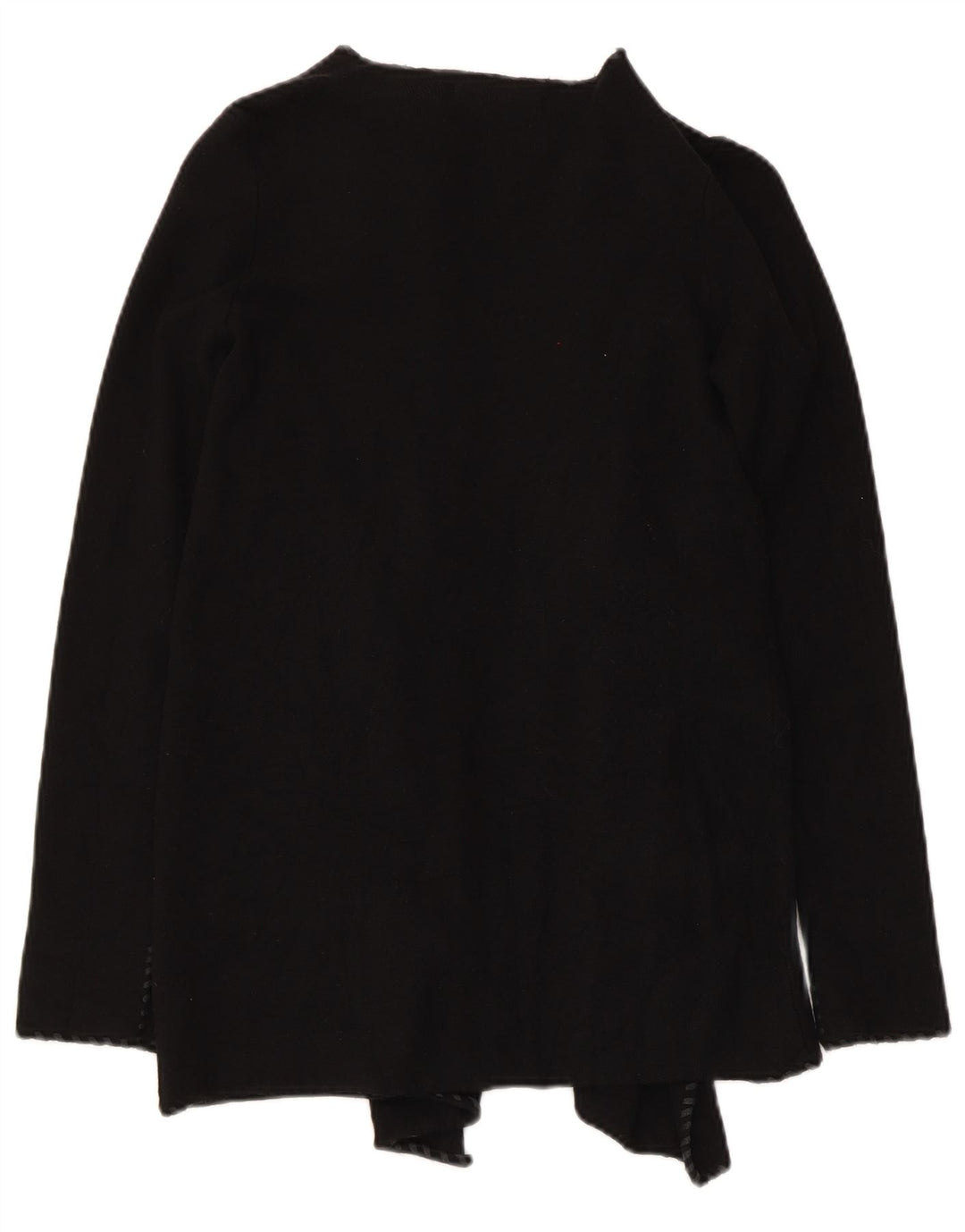 Maglione cardigan aperto asimmetrico da donna Zara UK 10 piccolo poliestere nero