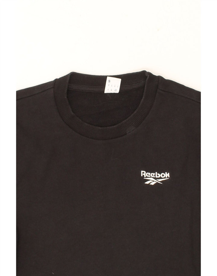REEBOK Mens Sweatshirt Jumper Small Black Vintage Reebok and Second-Hand Reebok from Messina Hembry 