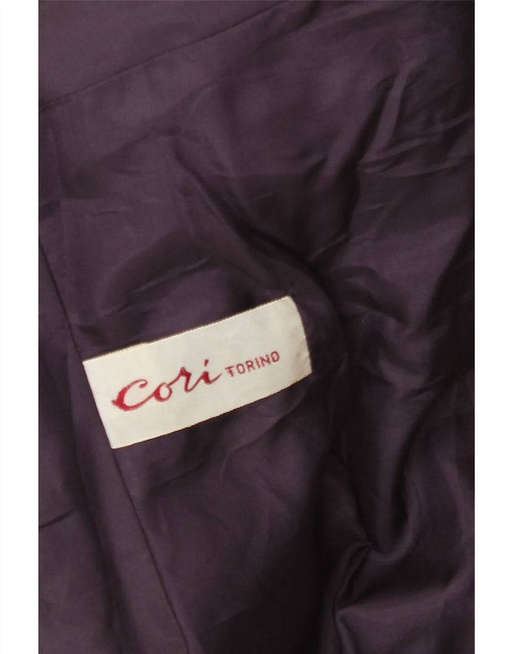 Soprabito da donna VINTAGE UK 14 medio a quadri multicolore