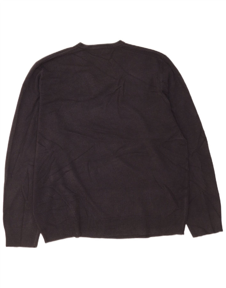 Maglione da uomo Marks & Spencer Blue Harbour con scollo a V XL Blu navy