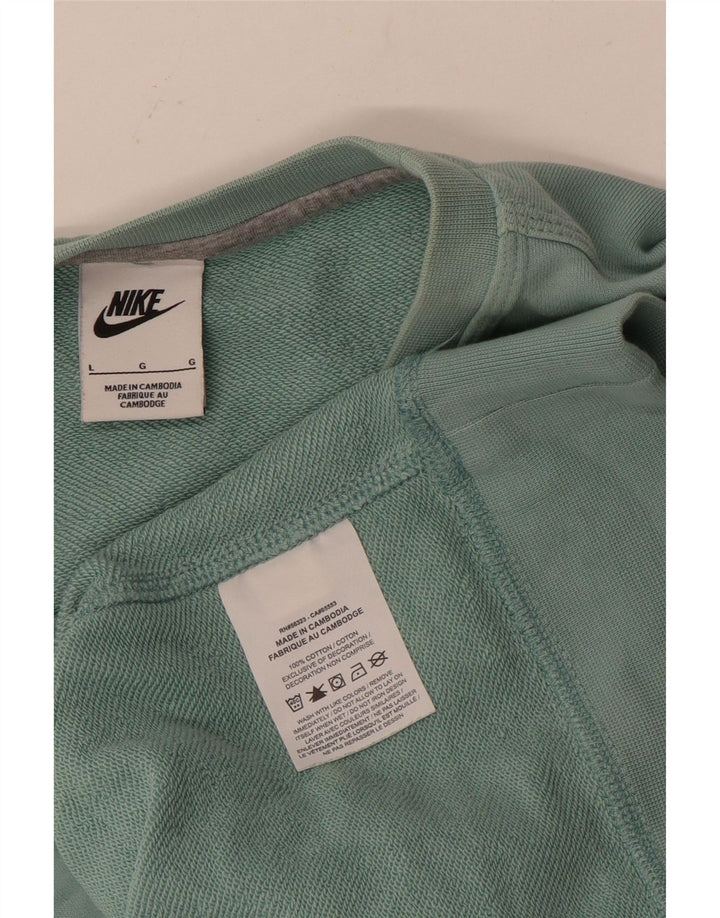 NIKE Felpa da uomo Maglione grande in cotone blu