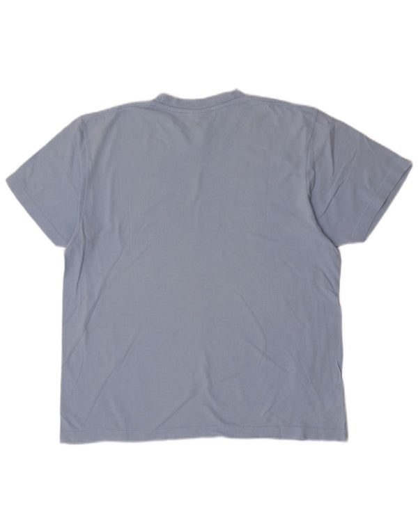 T-shirt grafica da uomo Champion Top grande in cotone blu