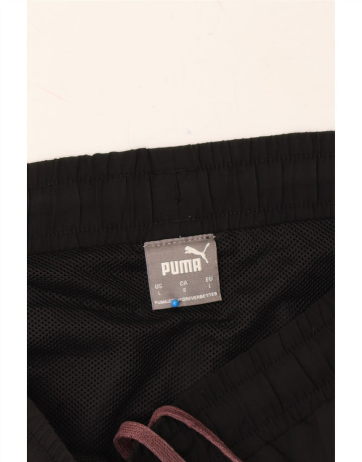 PUMA Mens Graphic Sport Shorts Large  Black Polyester Vintage Puma and Second-Hand Puma from Messina Hembry 
