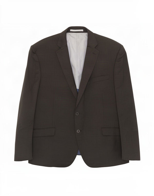 Giacca blazer da uomo Marks & Spencer vestibilità regolare a 2 bottoni UK 46 XL lana grigia