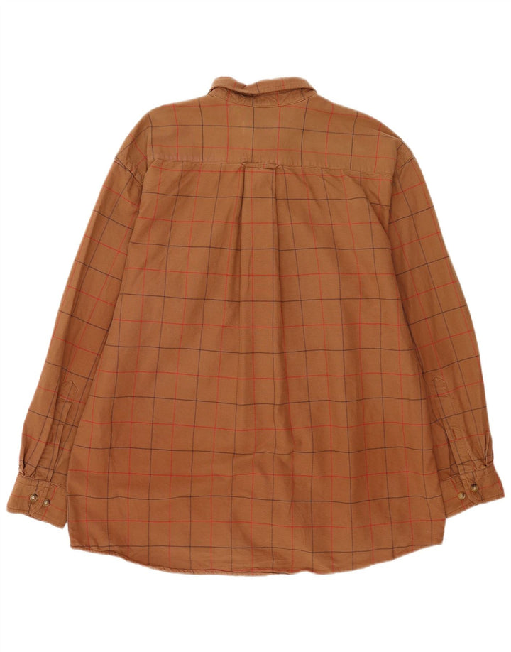 Camicia da uomo Orvis in cotone a quadri marroni grandi