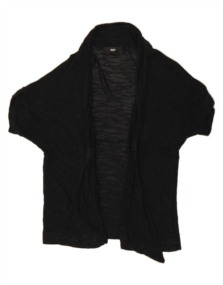 MOSSIMO Womens Short Sleeve Open Cardigan Sweater UK 20 2XL Black Rayon Vintage Mossimo and Second-Hand Mossimo from Messina Hembry 