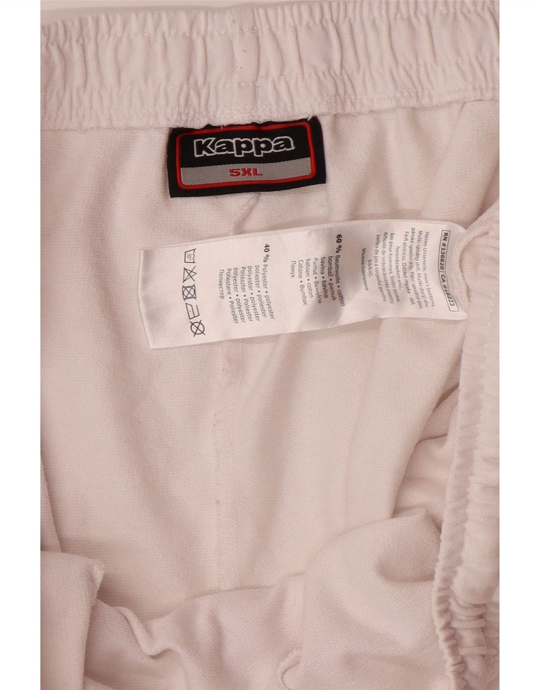 Pantaloncini sportivi grafici da uomo KAPPA 5XL cotone bianco