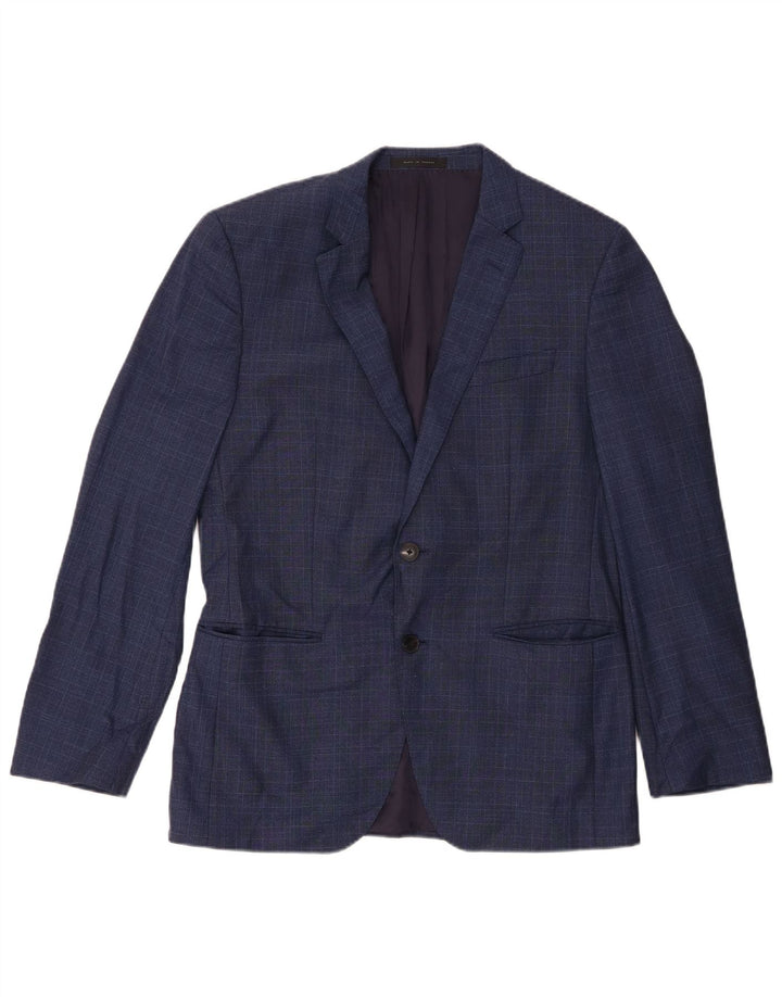 Giacca blazer da uomo a 2 bottoni Hugo Boss EU 50 grande blu navy a quadri