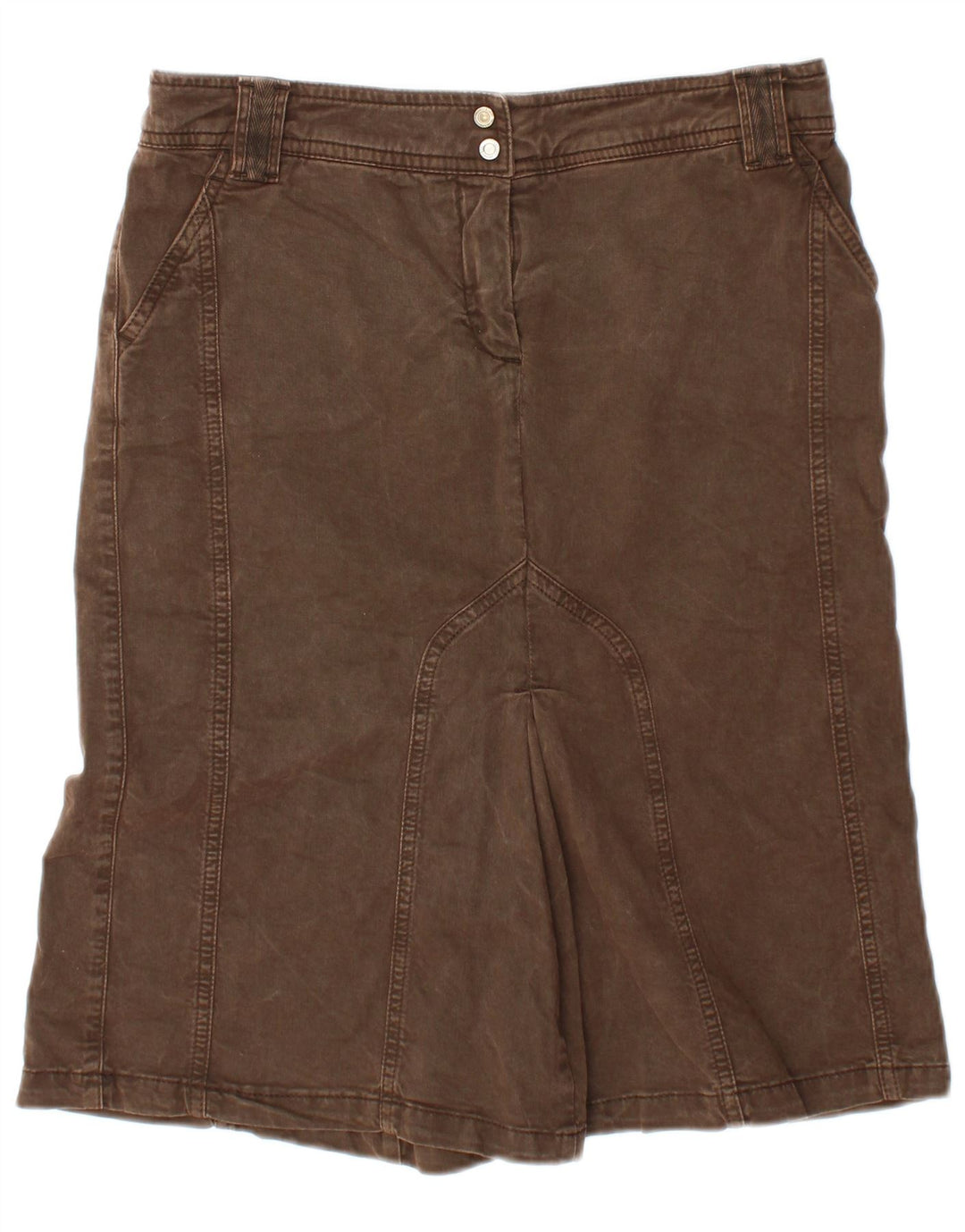 Gonna Trussardi Donna Denim IT 42 Media W30 Marrone Cotone