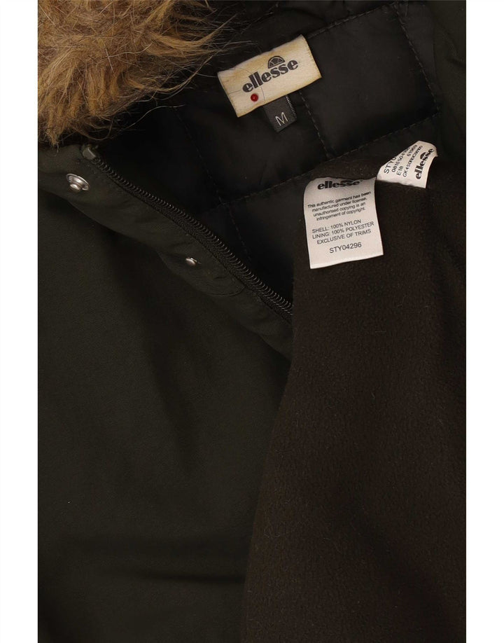 Giacca parka da uomo con cappuccio Ellesse UK 38 nylon kaki medio