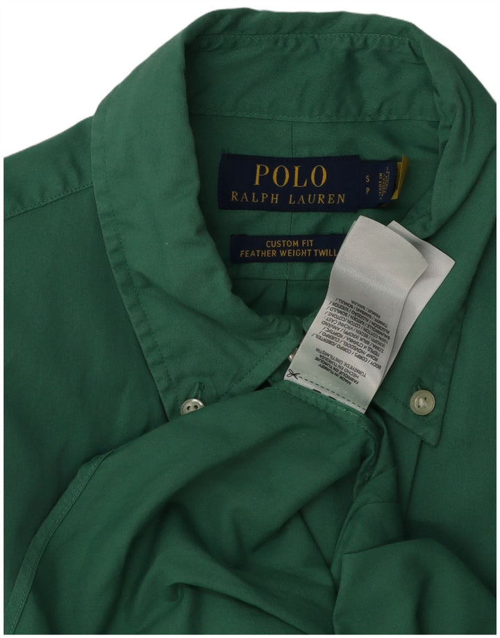 Camicia Polo Ralph Lauren da uomo su misura piccola in cotone verde