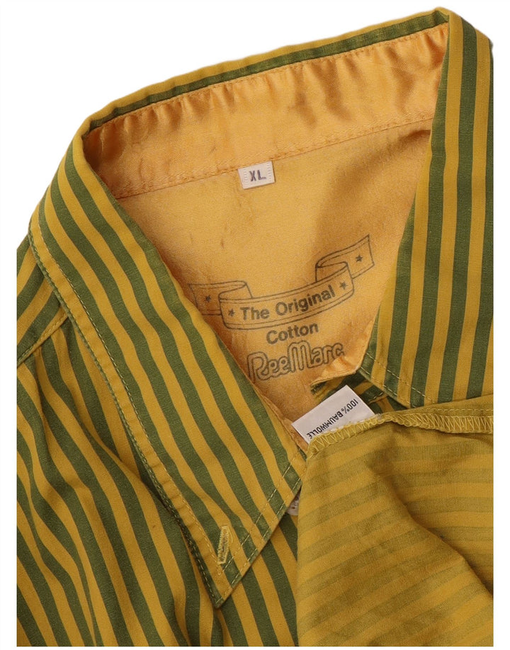 Camicia da uomo REEMARC XL in cotone a righe verdi