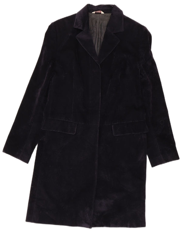 Soprabito in velluto da donna Stefanel UK 10 piccolo cotone blu navy