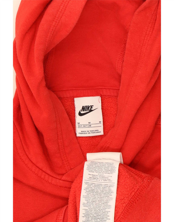 Felpa con cappuccio da ragazzo Nike 10-11 anni cotone rosso medio