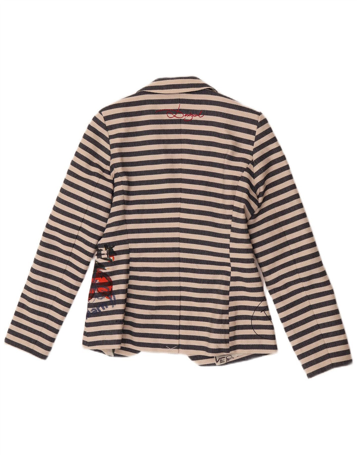 Desigual Giacca da donna con grafica grafica EU 38 Medium Navy Blue Striped