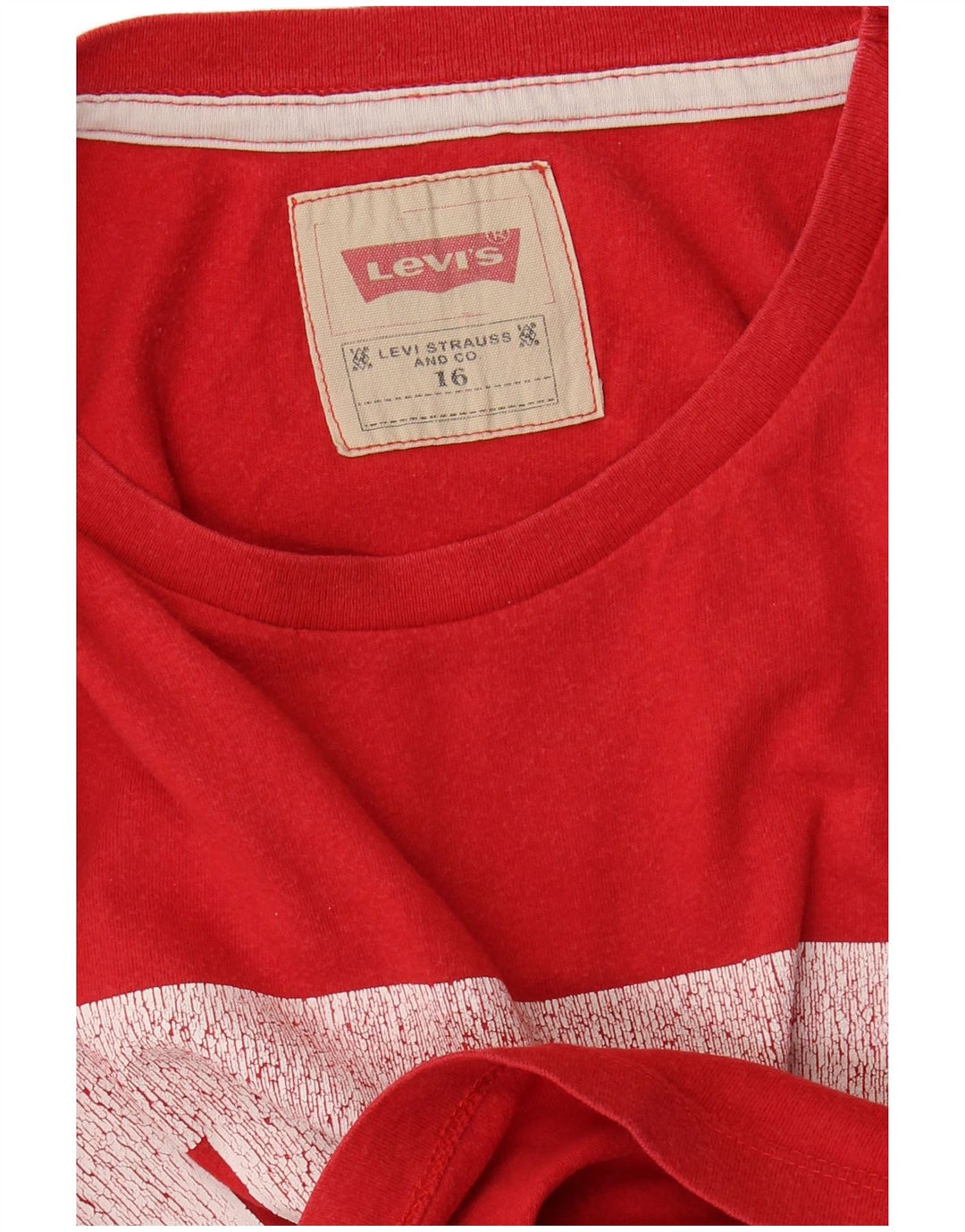 T-shirt grafica per ragazzi Levi's 15-16 anni rossa