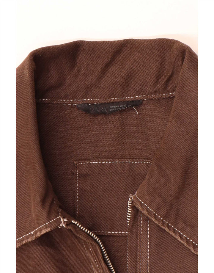 Zara Giubbotto bomber da uomo UK 38 Marrone medio