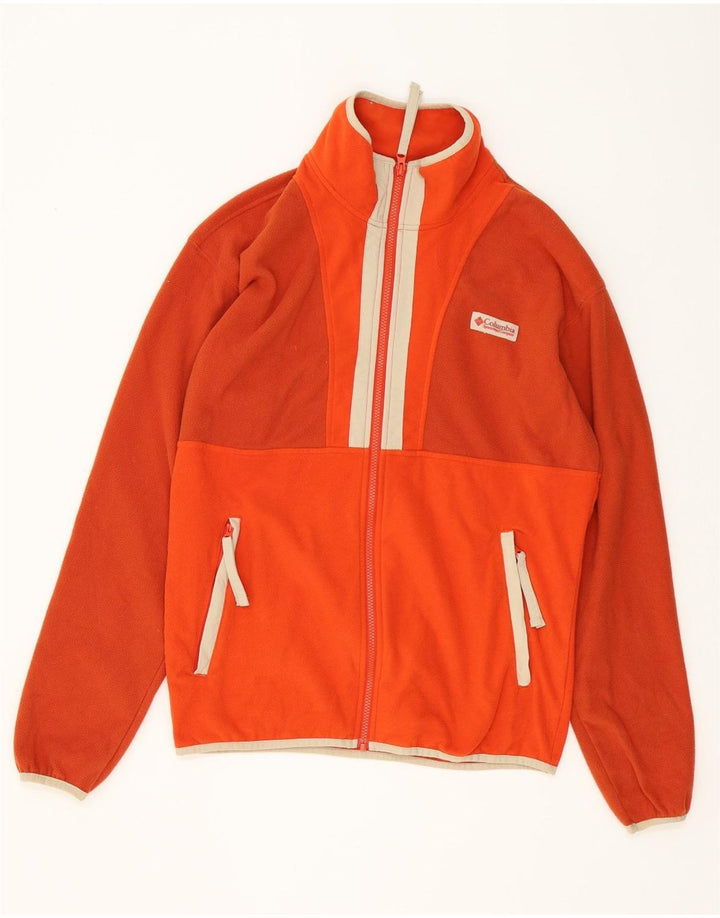Giacca in pile da uomo COLUMBIA UK 38 Poliestere arancione medio
