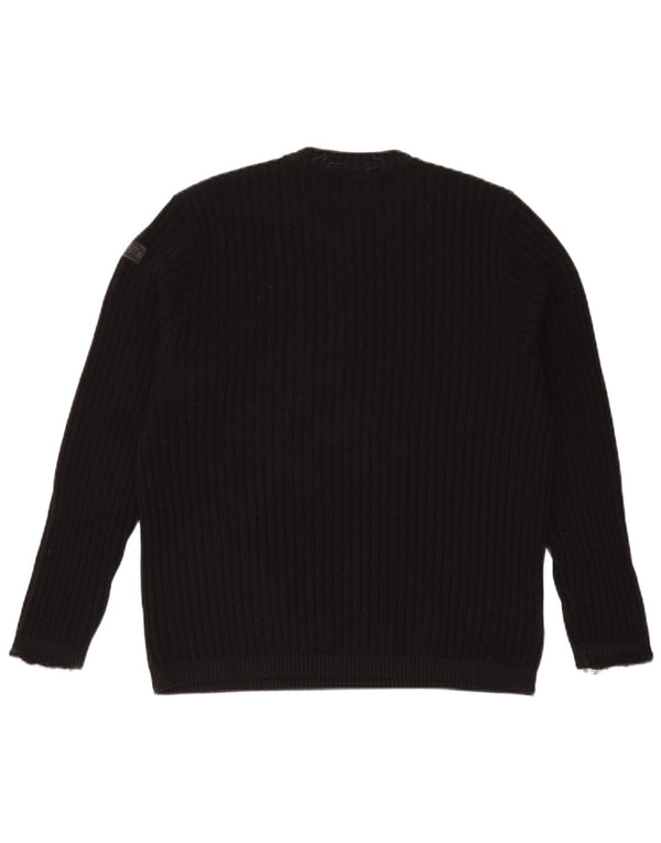 Paul & Shark Maglione da uomo con scollo a V da yachting XL in lana vergine nera