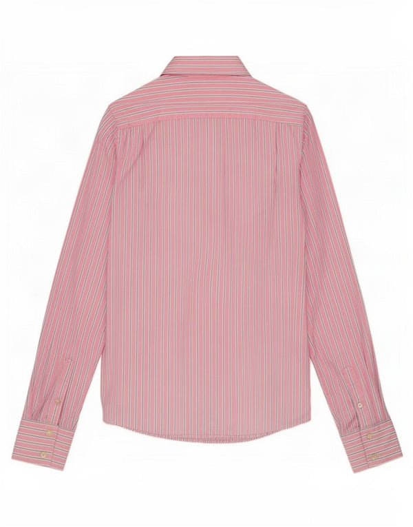 Camicia muscolare da uomo Abercrombie & Fitch in cotone gessato rosa medio