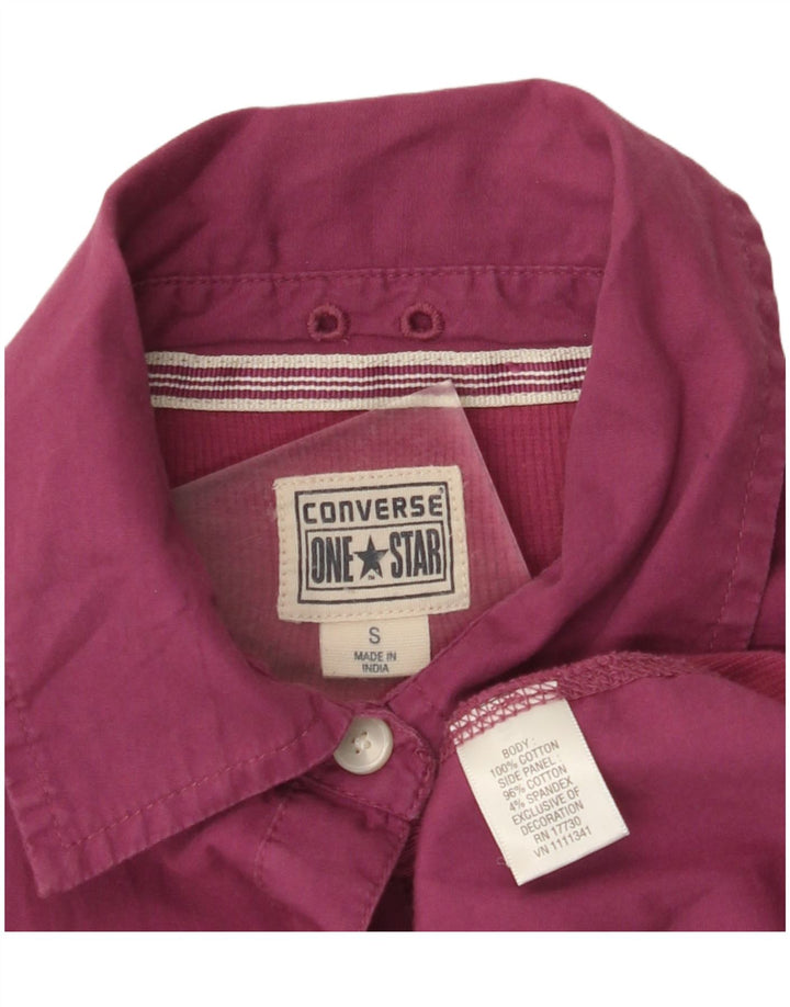 CONVERSE Camicia da donna One Star UK 10 Small Rosa Cotone color block