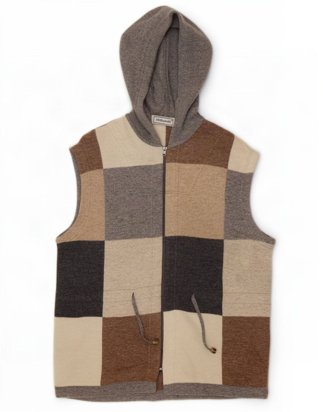 Roberta Puccini Maglione cardigan con cappuccio da donna UK 16 grande multicolore
