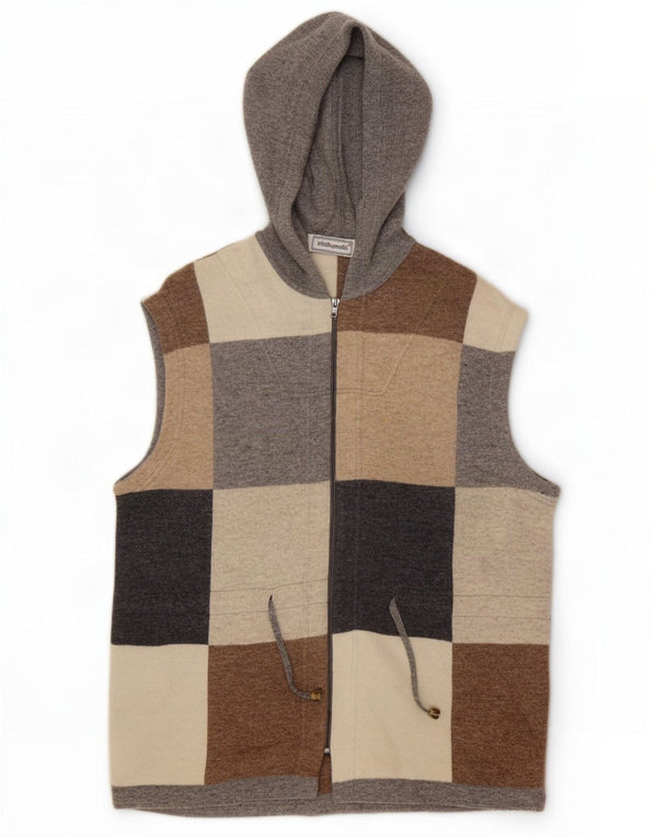 Roberta Puccini Maglione cardigan con cappuccio da donna UK 16 grande multicolore