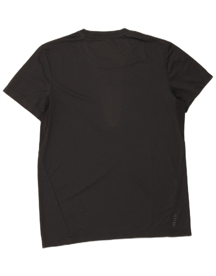 T-shirt da uomo Adidas Top grande in poliestere maculato nero