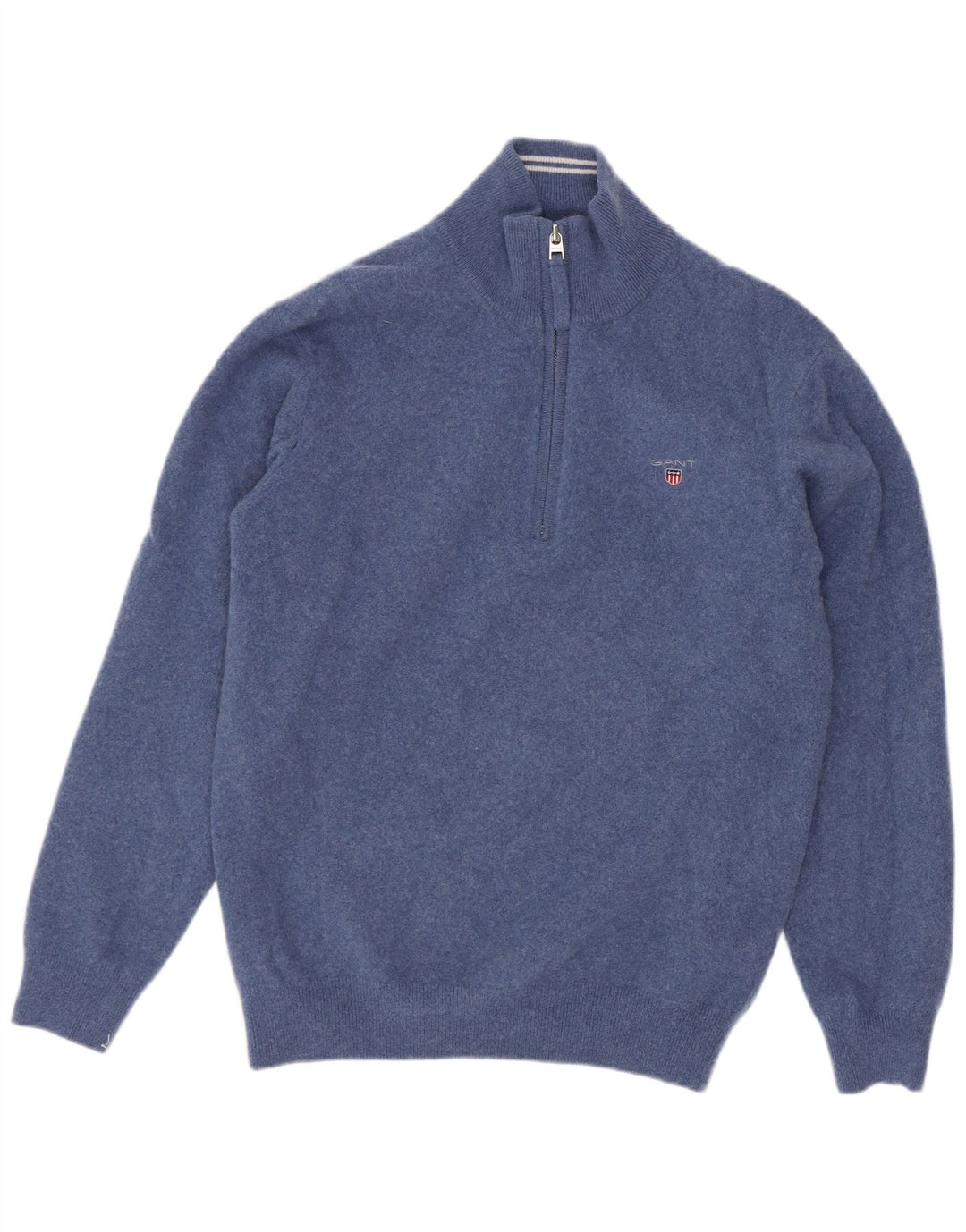 Maglione Gant da ragazzo con zip e collo, 15-16 anni, grande, in lana blu navy