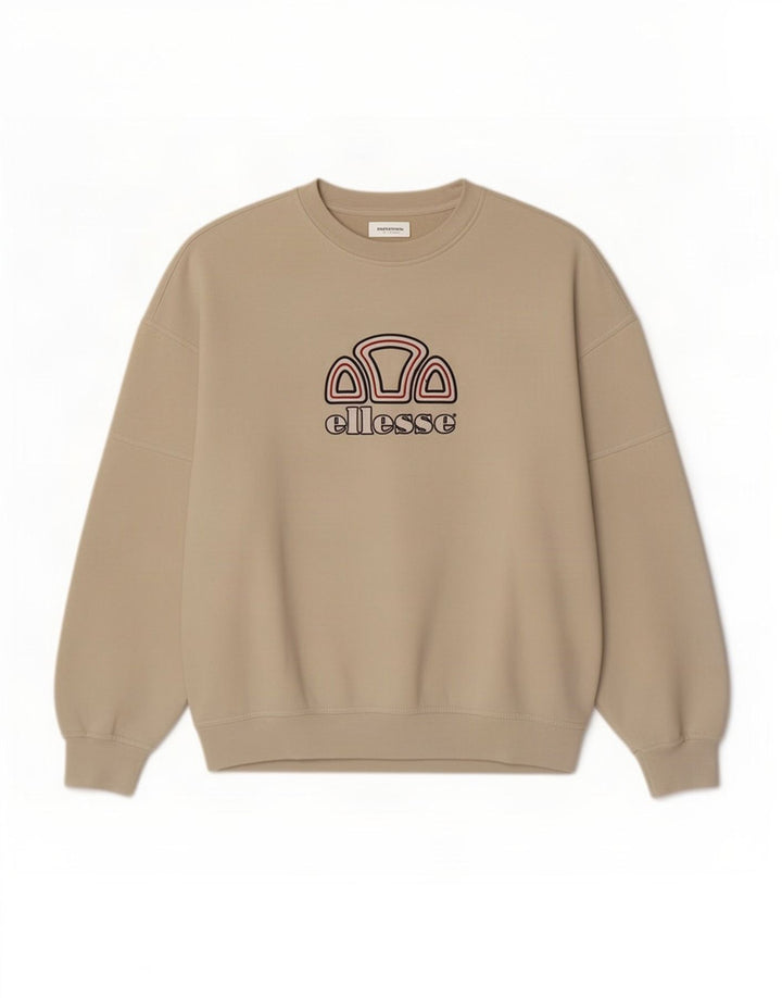 Felpa grafica da uomo Ellesse Maglione grande poliestere beige