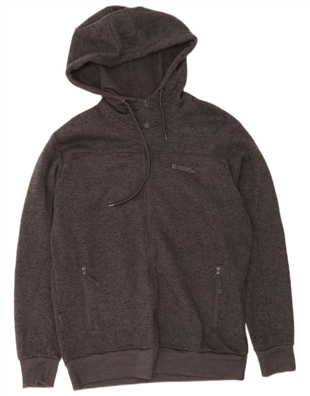 Felpa con cappuccio e zip da uomo di Mountain Warehouse, grande poliestere chiazzato grigio