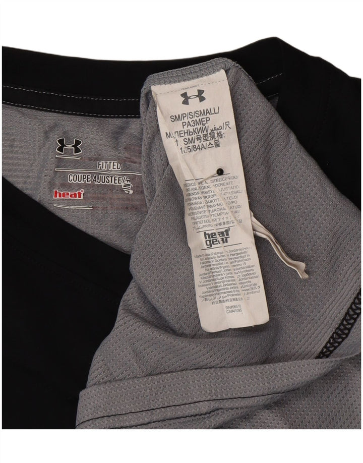 Canottiera Under Armour da uomo Heat Gear, piccola, in poliestere color block nero