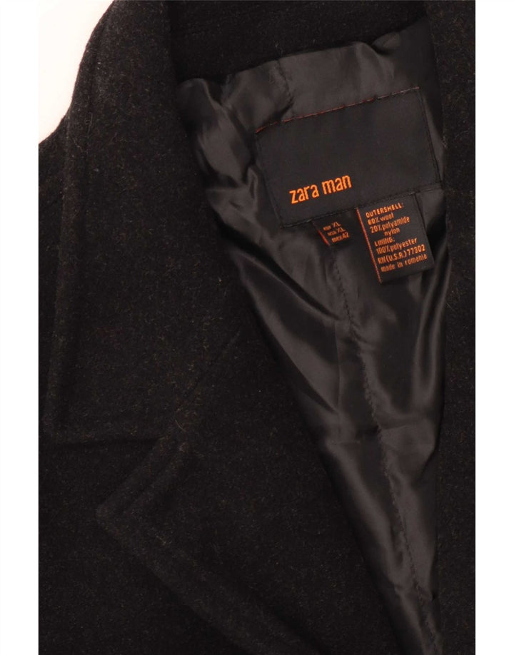 Cappotto Zara da uomo UK 42 XL lana nera