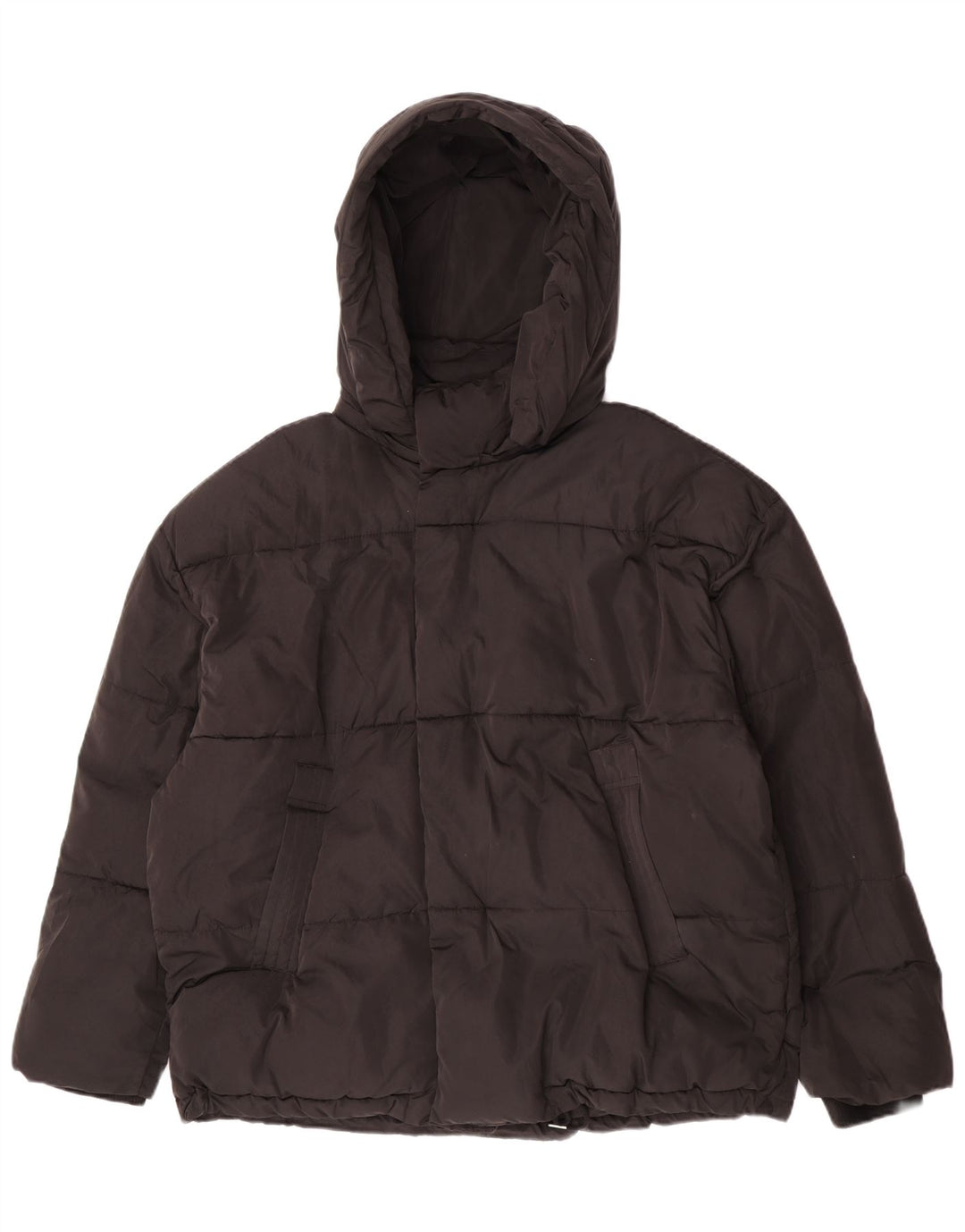 Giacca imbottita con cappuccio da donna Zara UK 42 XL poliestere nero