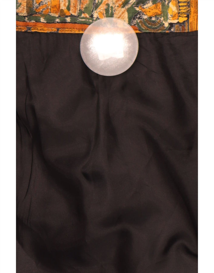 Gonna a tubino da donna VINTAGE W28 cotone geometrico marrone medio