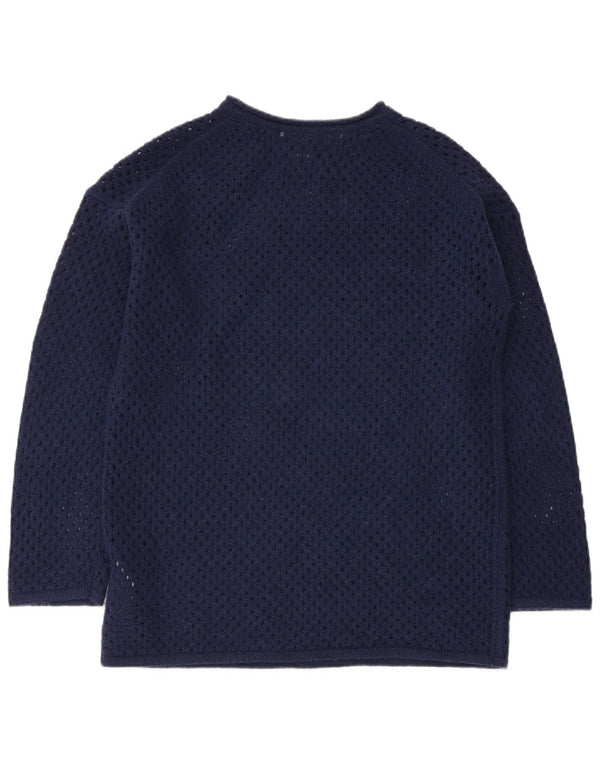 Massimo Dutti Maglione da donna oversize con scollo a barca UK 6 XS Blu navy